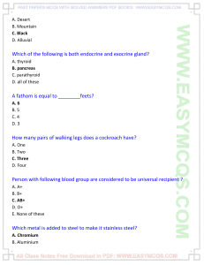 Everyday Science MCQ part 13