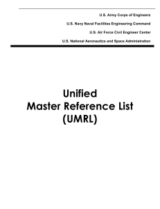 Unified Master Reference List (UMRL)