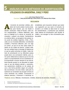 An&aacute;lisis de M&eacute;todos de Amortizaci&oacute;n en Argentina, Chile y Per&uacute;