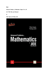 Problem in advance mathematics Vikas Gupta