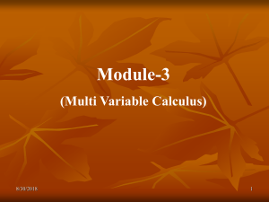 MODULE 3 MATHS MULTIVARIABLE CALCULUS