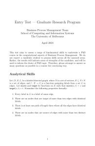 Business Process Management PhD Entry Test - University of Melbourne