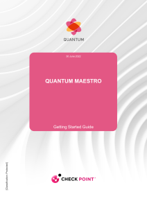 CP Quantum Maestro GettingStartedGuide