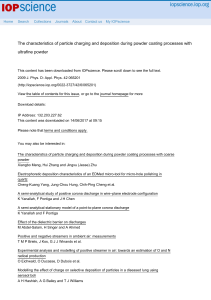 The characteristics of particle charging and deposition during powder coating processes with ultrafine powder1