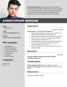 Christopher Morgan's CV