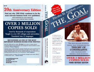 Eliyahu M. Goldratt, Jeff Cox, The Goal - A Process of Ongoing Improvement (2004)