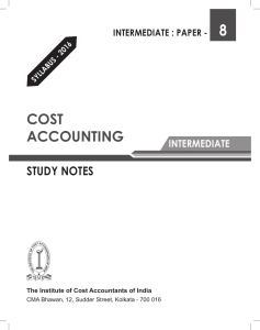 Cost accounting icmi