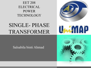 CHAPTER 4 SINGLE PHASE TRANSFORMER students'version