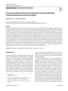 Concordance Between Romantic Orientations and Sexual Attitudes. Comparing Allosexual and Asexual Adults