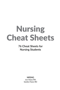 Nursing Cheat sheet