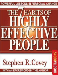 The seven habits of highly effective people   restoring the character ethic ( PDFDrive )