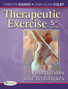 Therapeutic Exercise - Foundations and Techniques 5th Edition