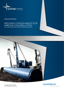 Böhler Welding: Pipeline Construction Consumables Catalogue