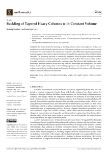 Buckling of Tapered Heavy Columns with Constant Vo