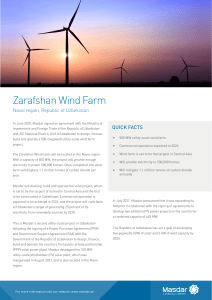 Zarafshan Wind Farm Uzbekistan