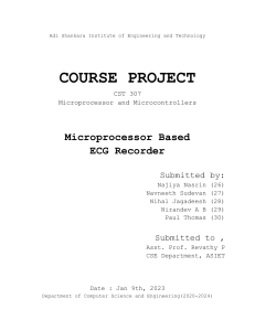 Microprocessor Based ECG Recorder Course Project