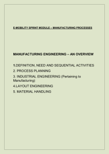B. Manufacturing Engineering