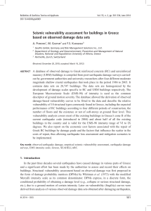 Pomonis et al BGTA 2014 Seismic vulnerability assessment for buildings in Greece