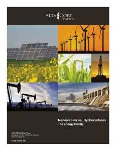 Renewables vs. Hydrocarbons, The Energy Reality