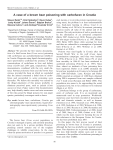 A case of a brown bear poisoning with carbofuran in Croatia