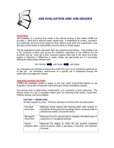 JOb Evaluation and Job grade