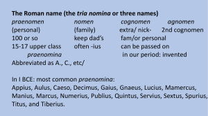 2.The Roman Name, const, hist