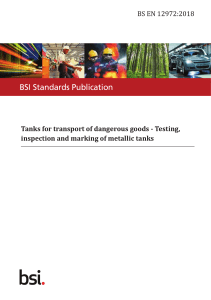 BSEN Standard for dangerous goods Tanks 12972