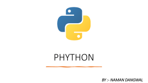 PHYTHON ppt