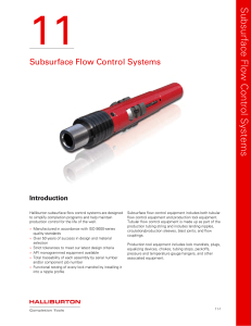 Subsurface Flow Control Systems SSFC - Catalog