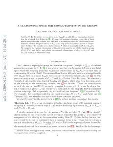 A classifying space for commutativity in Lie groups-arvix