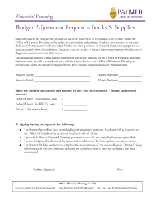 Books & Supplies Budget Adjustment Request Form