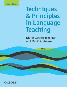 Diane Larsen-Freeman, Marti Anderson - Techniques and Principles in Language Teaching-Oxford