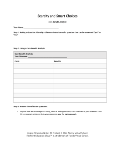 scarcity and smart choices template
