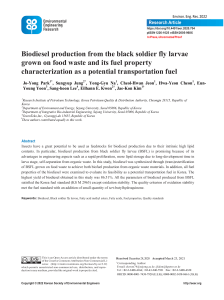 Biodiesel production from the black soldier fly la