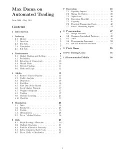 Automated Trading: Course Notes on Quant Strategies & Execution