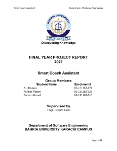 FYP Report Smart Coach Assistant Final