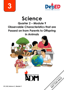 Sci3 Q2 Mod9 ObservableCharcteristicsthatarepassedfromoffspring Version2 final layoit11062020