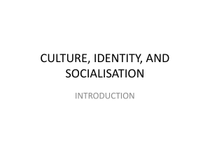 CULTURE, IDENTITY, AND SOCIALISATION