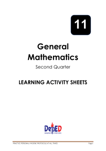 GENERAL MATHEMATICS Q2 LAS