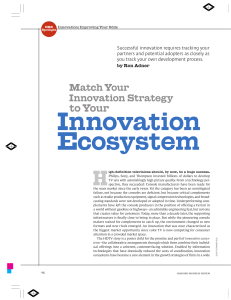 1004 Match your Innovation Strategy to our Innovation Ecosystem