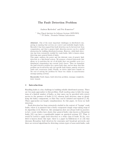 fault detection dilemma