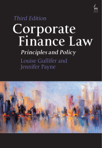 Corporate Finance Law Textbook: Principles & Policy