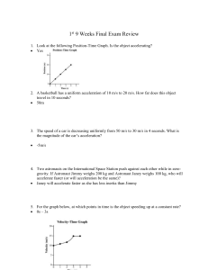 1st 9 weeks test review physics