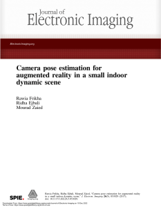 Camera pose estimation for augmented reality in a small indoor dynamic scene