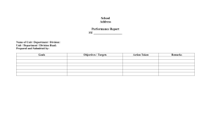 Department Performance Report Template