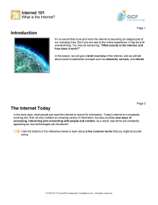 Internet An Introduction