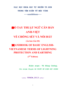 Handbook of Basic English- Vietnamese Terms of Lightning Protection and Earthing