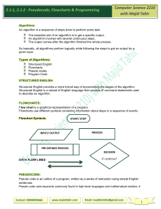 Algorithms, Pseudocode & Flowcharts - Computer Science Notes