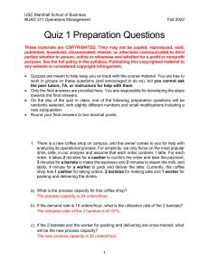FA22 Quiz 1 Preparation Questions