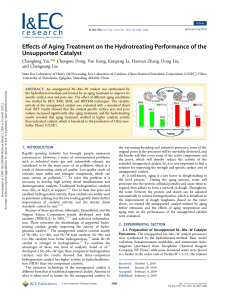 Effects of Aging Treatment on the Hydrotreating Performance of the Unsupported Catalyst